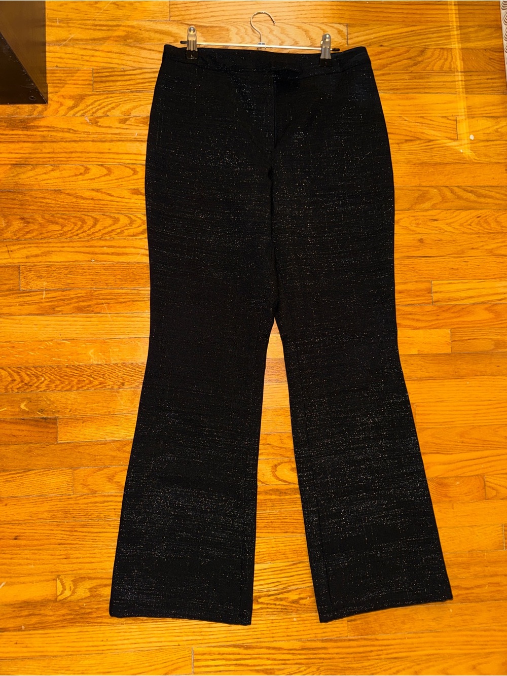 Garage Black Glitter Knit Flare Pants